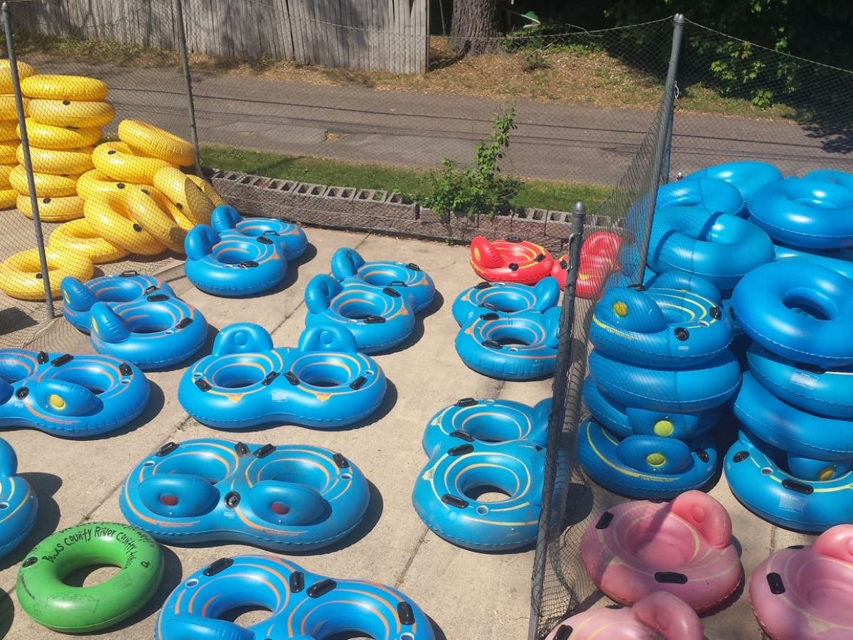 a blue and white cake