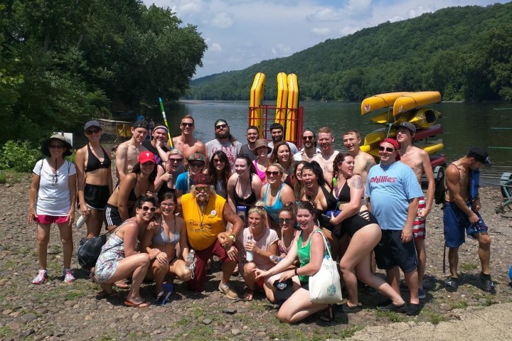a group of people posing for the camera