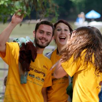 a group of people posing for the camera